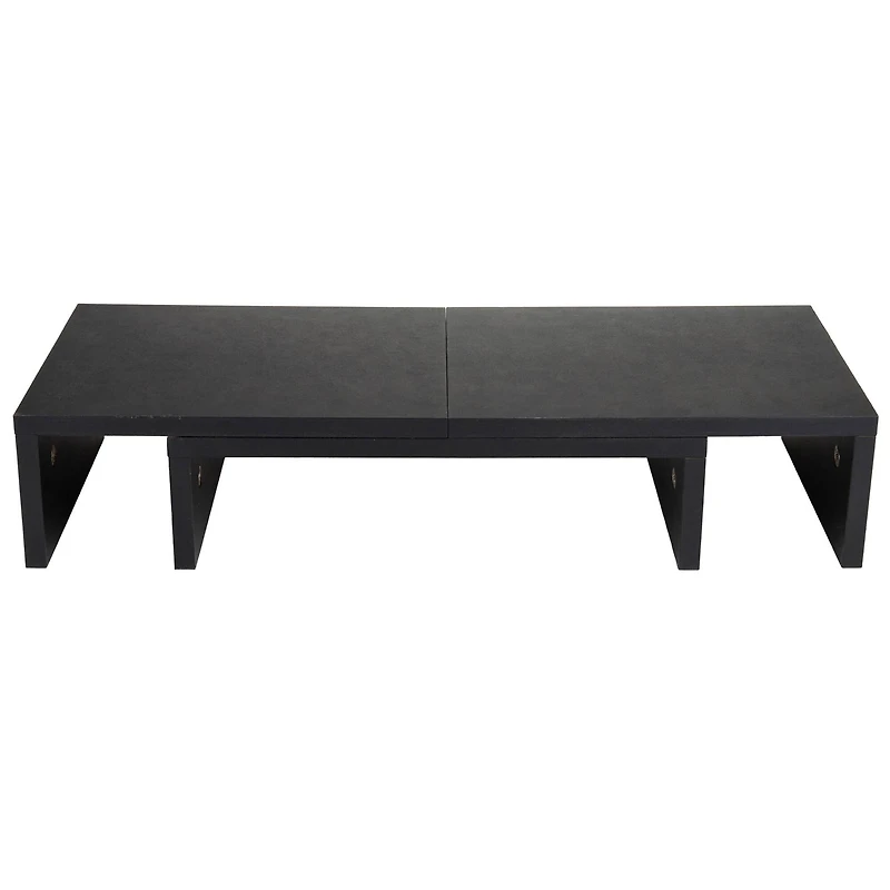 Mind Reader Black Adjustable 2 Tier Dual Monitor Riser