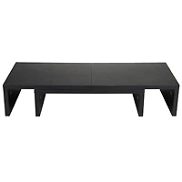 Mind Reader Black Adjustable 2 Tier Dual Monitor Riser