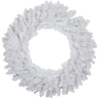 24" White Canadian Pine Artificial Christmas Wreath
