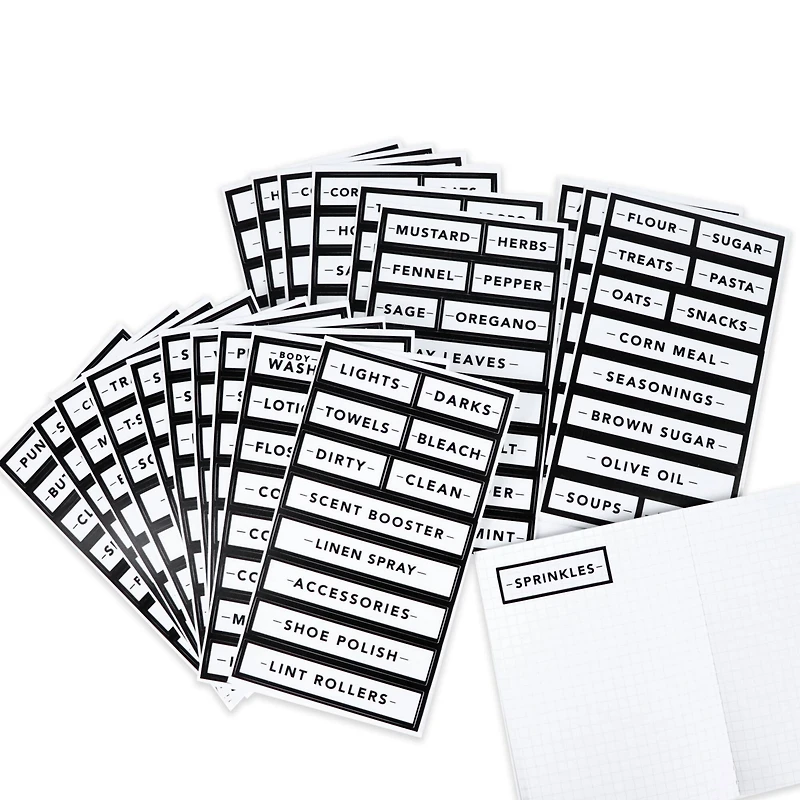 Black Border Rectangle Household Label Stickers by Recollections™