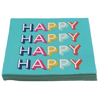 Teal Happy Happy Lunch Napkins, 20ct. by Celebrate It™