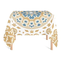 Blue and Yellow Mandala 58" x 58" Tablecloth