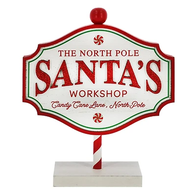 8" Santa's Workshop Tabletop Sign by Ashland®