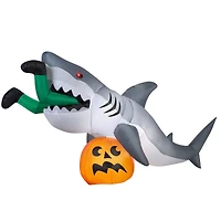9ft. Airblown® Inflatable Animated Halloween Shark Snack Scene
