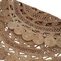 Hello Honey® Natural Boho Hand Woven Jute Rug, 48"