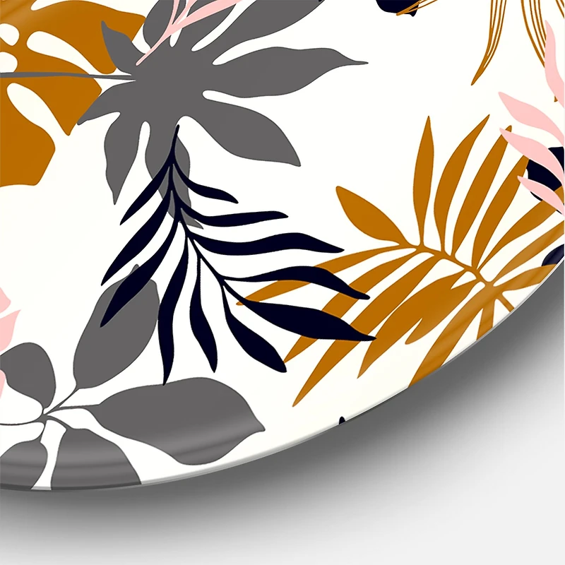 Designart - Tropical Naturepalm Monstera Leaves In Silhouette