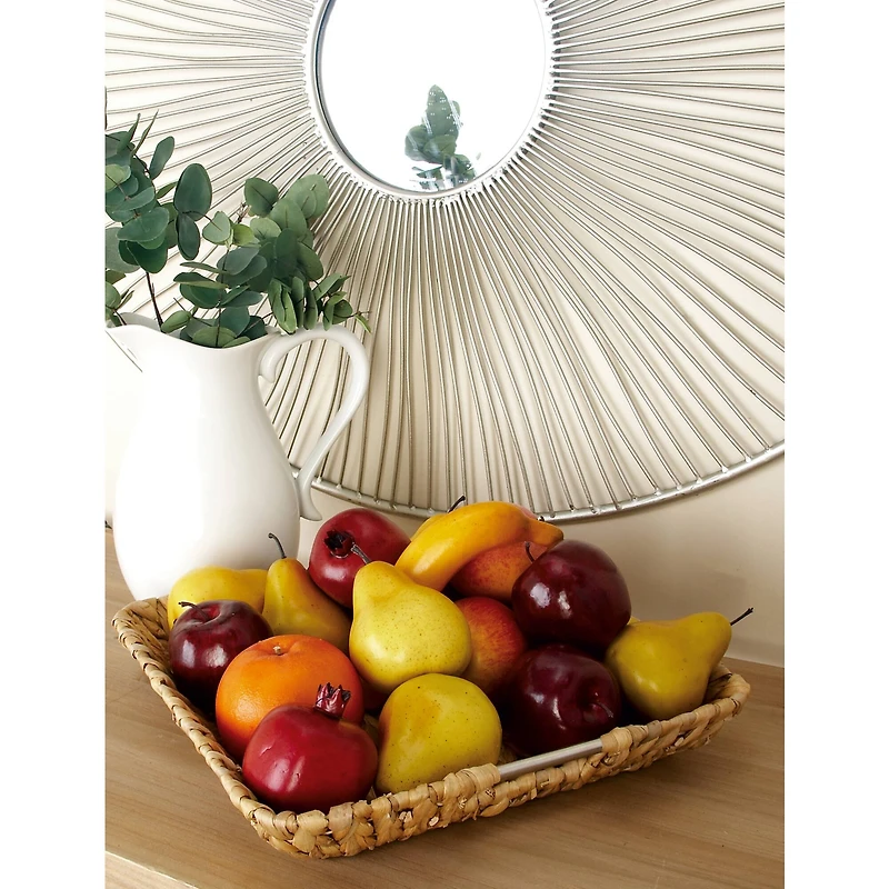 Tan Sea Grass Contemporary Tray Set