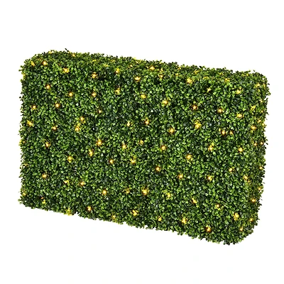 3ft. LED Artificial Green Boxwood Hedge