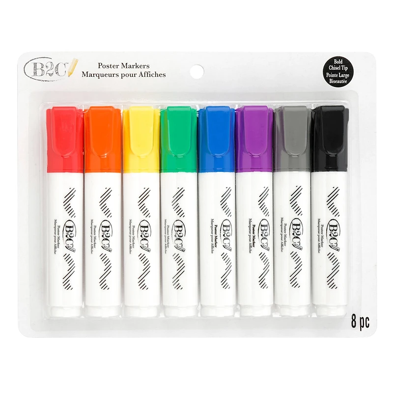 Primary Poster Chisel Tip Markers by B2C™