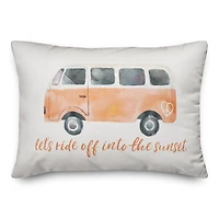 Ride Off Throw Pillow