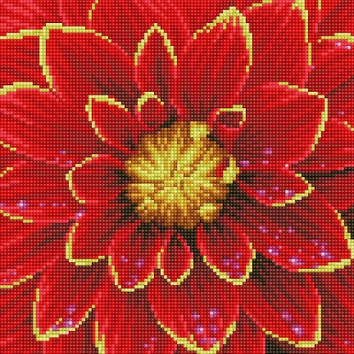 Diamond Dotz® Intermediate Dahlia with Frame Diamond Painting Kit