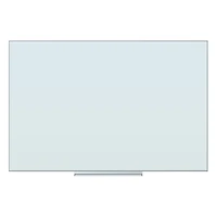 U Brands White 36" x 24" Frosted Frameless Non-Magnetic Glass Dry Erase Board