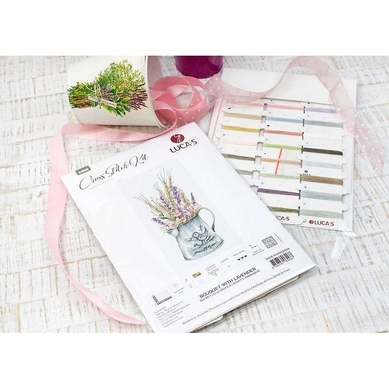 Luca-s Bouquet With Lavender Counted Cross Stitch Kit