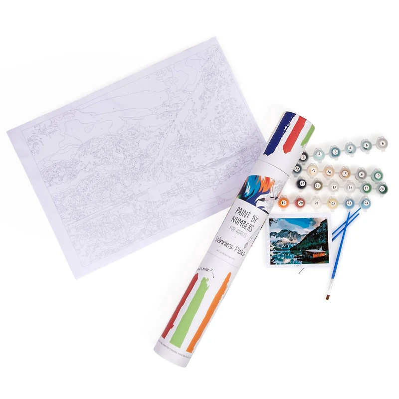 Winnie's Picks A Norwegian Fjord Cabin Adult Paint by Numbers Kit