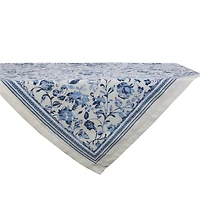 DII® 40" Blue Madeira Print Tablecloth