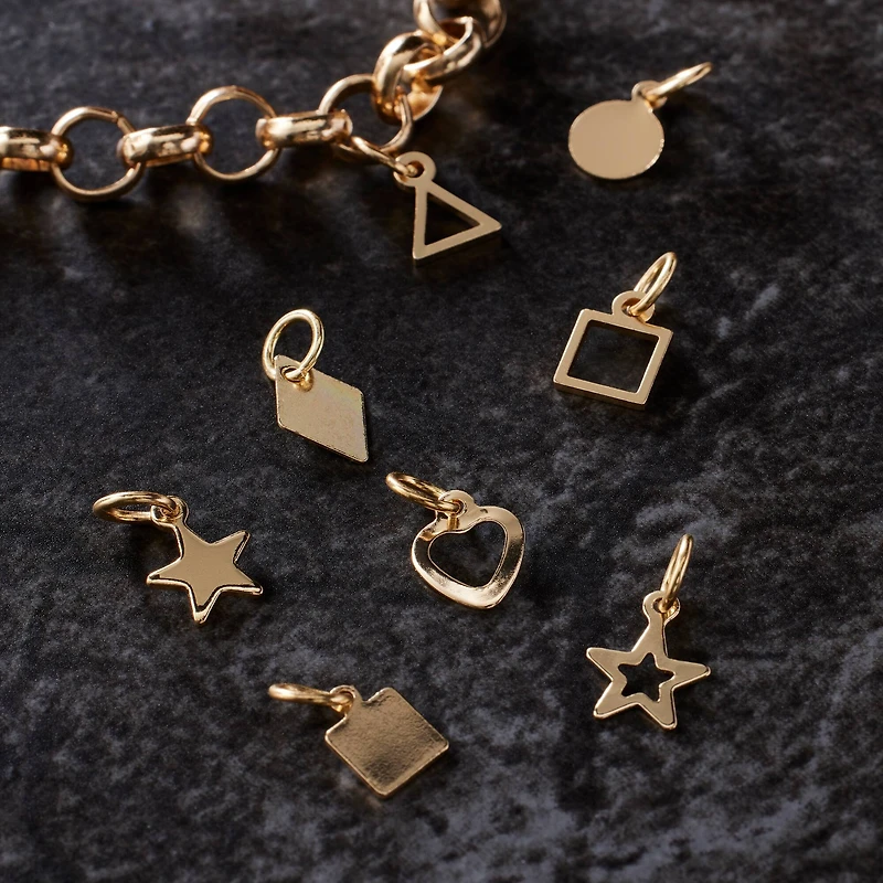 Gold Basic Shapes Charms by Bead Landing™