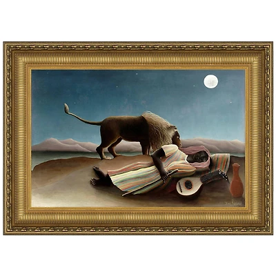 17.75" The Sleeping Gypsy 1897 Canvas Replica Painting