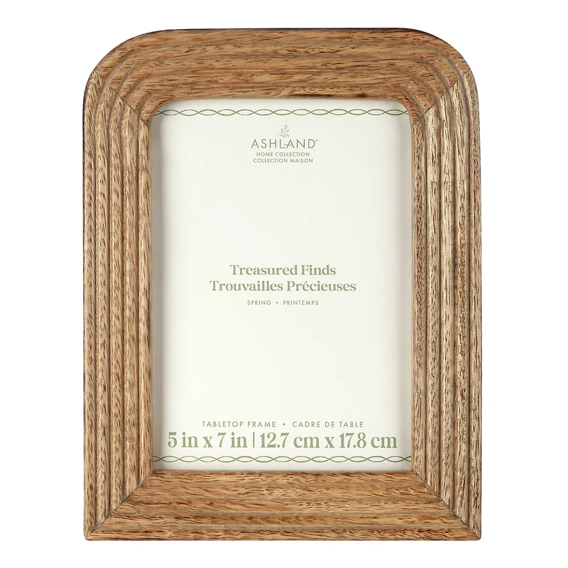 5" x 7" Natural Arch Wood Tabletop Frame, Treasured Finds by Ashland®