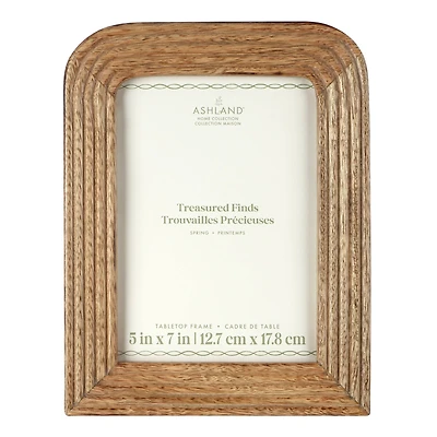 5" x 7" Natural Arch Wood Tabletop Frame, Treasured Finds by Ashland®