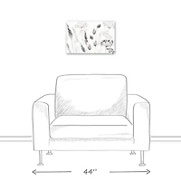 Modern Black Botanical Canvas Wall Art