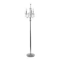 Silver Metal Floor Lamp 16" x 16" x 63