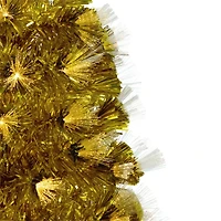 3ft. Pre-Lit Gold Fiber Optic Artificial Christmas Tree, White Lights