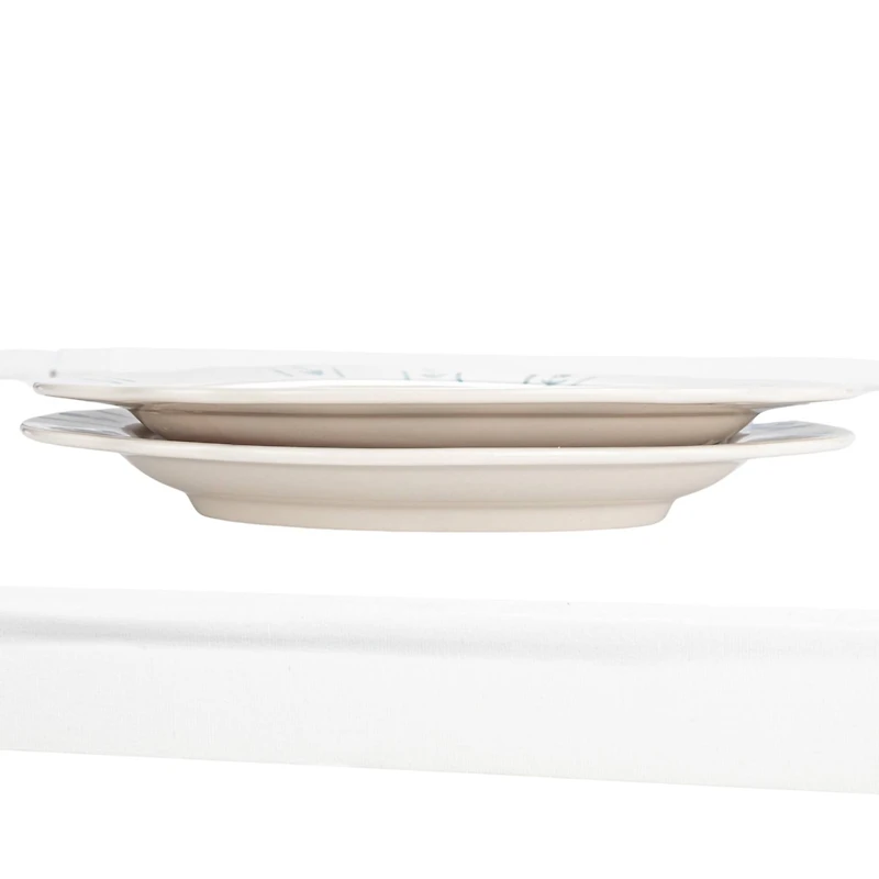 Hello Honey® 8" Flower Styles Stoneware Platter Set