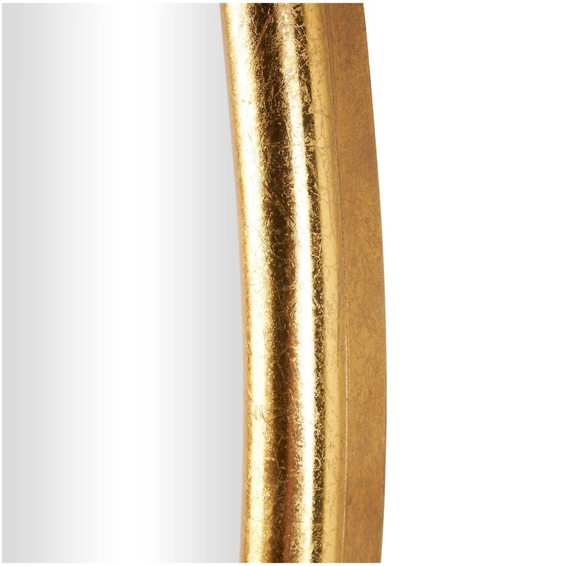 24" x 38" Gold Metal Ornate Baroque Oval Wall Mirror