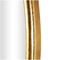 24" x 38" Gold Metal Ornate Baroque Oval Wall Mirror