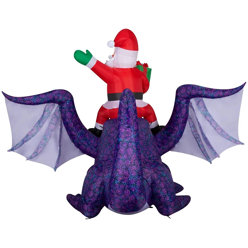 Airblown® 8ft. Christmas Animated Inflatable Santa Riding Dragon