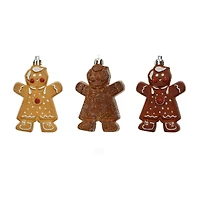 6 Pack 95mm Gingerbread Shatterproof Ornaments by Ashland®