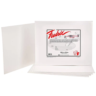 Fredrix Artist Series 6 Pack 20" x 24" Primed Canvas Panels