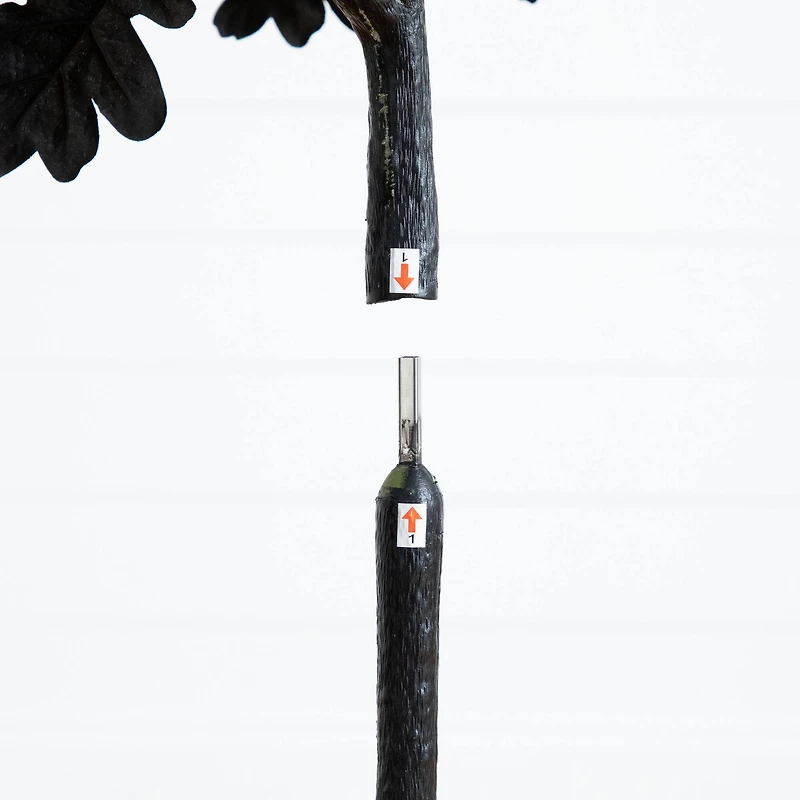 5ft. Artificial Halloween Black Oak Tree