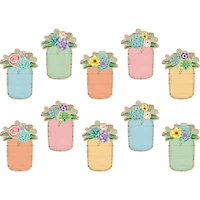 Teacher Created Resources Rustic Bloom Mason Jars Accents, 3 Packs of 30