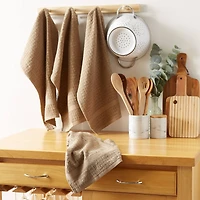 DII® Solid Stone Waffle Terry Dishtowels, 4ct.