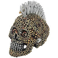 Design Toscano 5.5" Gear Head Nuts & Bolts Motor Skull Statue