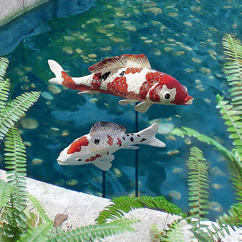 Design Toscano Japanese Floating Koi Sculpture Collection Set