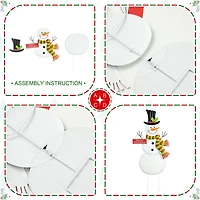 Glitzhome® 40" Metal Snowman Yard Stake