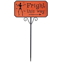 27.5" Fright This Way Outdoor Halloween Lawn Stake