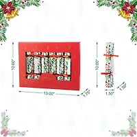 Glitzhome® 10" Christmas Holy Leaves Party Cracker with Gift Contents, 8ct.
