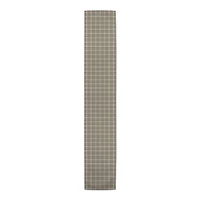 72" Taupe & White Check Cotton Twill Runner