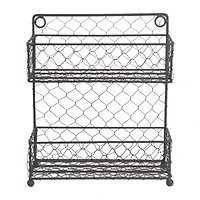 DII® 11" Wide 2 Row Chicken Wire Spice Rack