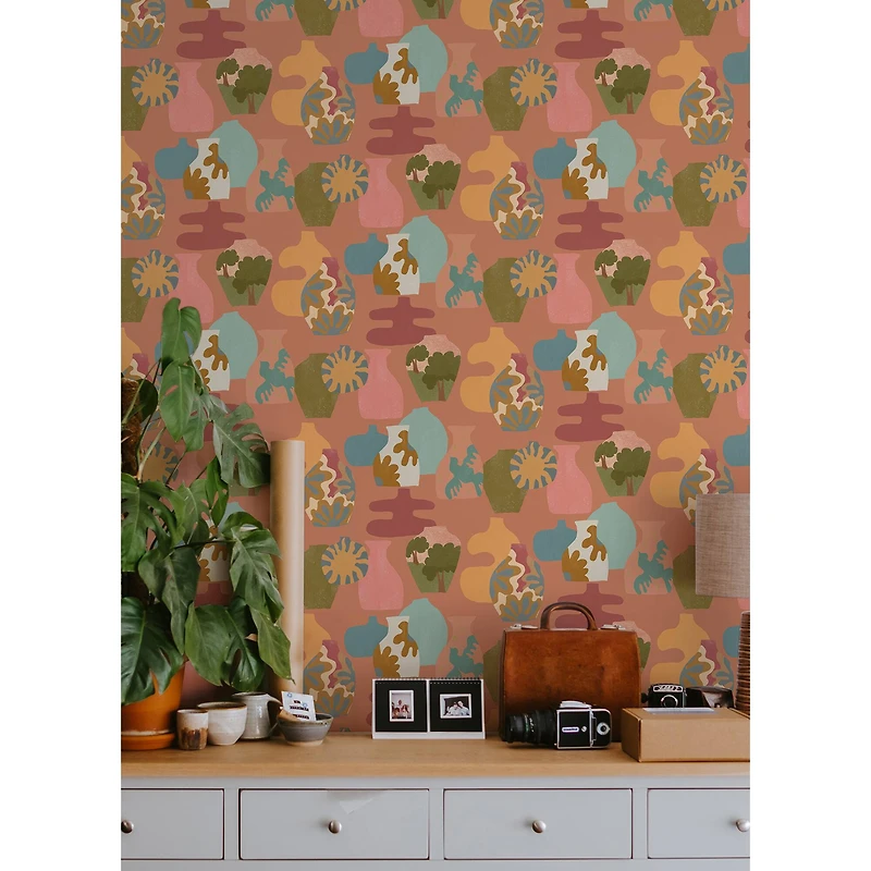 Alja Horvat Terracotta Miracle Vases Peel & Stick Wallpaper