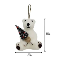 5" Felt Polar Bear Ornament by Ashland®
