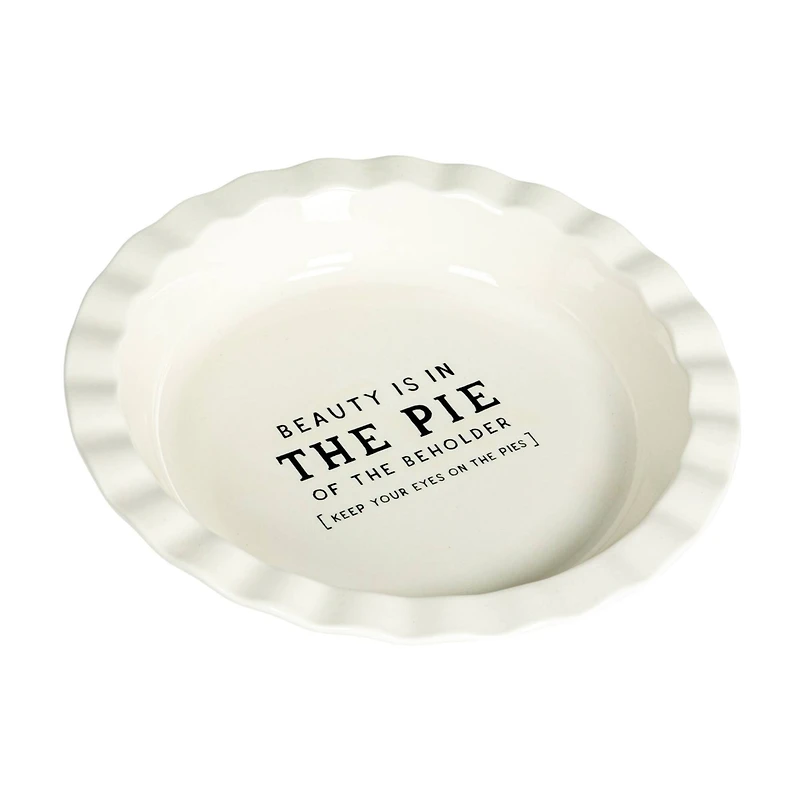 Hello Honey® White 11.25" Round Stoneware Pie Dish