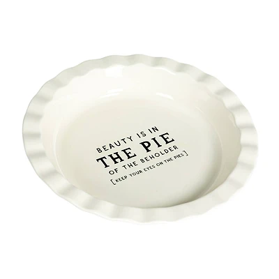 Hello Honey® White 11.25" Round Stoneware Pie Dish