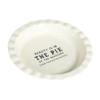 Hello Honey® White 11.25" Round Stoneware Pie Dish