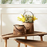 Natural Wooden Pail Set