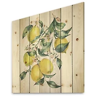 Designart - Branch of Yellow Lemons and Leaves I