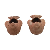 Hello Honey® 8" Terra Cotta Bird Planter with Engraved Designs